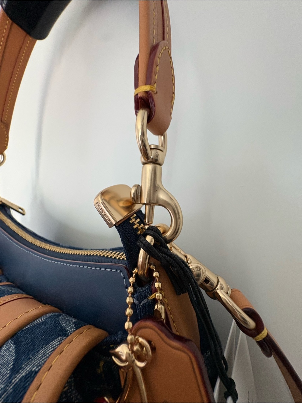 Coach Outlet Signature Denim Ashton Shoulder Bag - Picture 7 of 12
